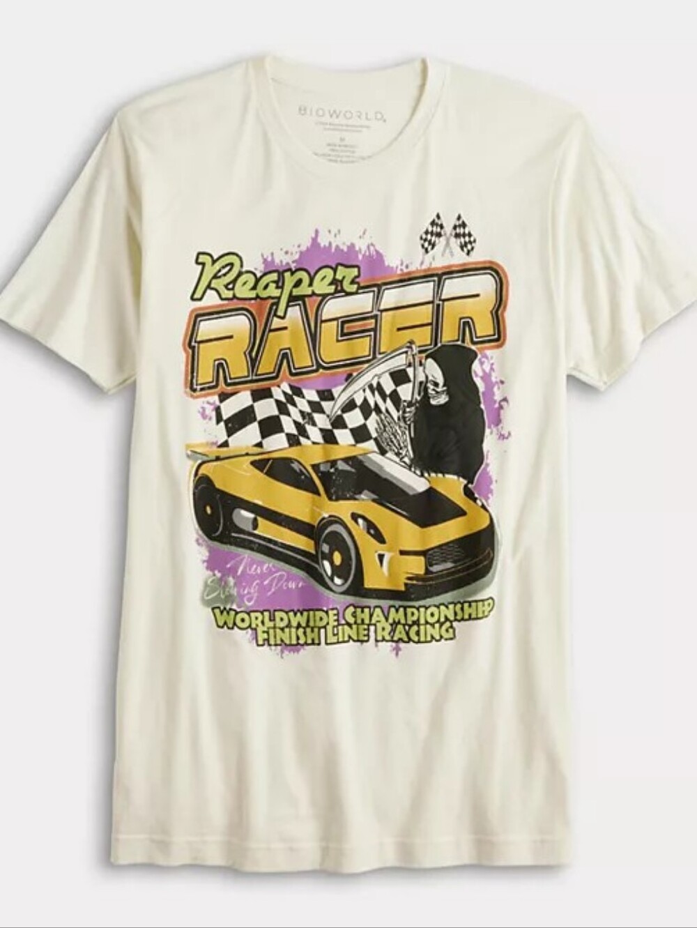 Mens Reaper Racer Graphic T-Shirt - Size 2XL White 🆕 Racing
